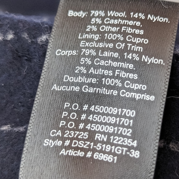 Aritzia Black Pinstripe Pea Coat - Picture 16 of 16